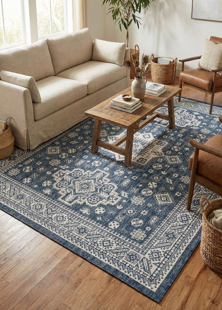 9' x 12' Easy-Clean Aztec Indoor / Outdoor Rug