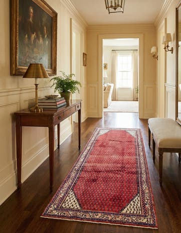4' 10 x 9' 6 Hand Knotted Botemir Persian Wool Runner Rug