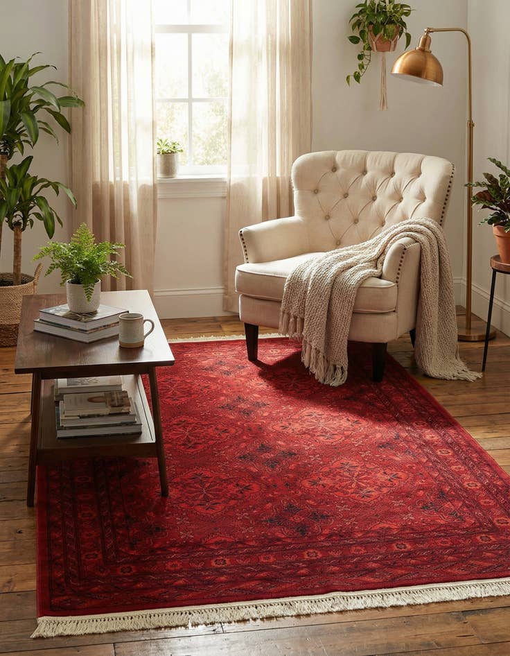 Detail image of 5' 3 x 7' Bokhara Rug