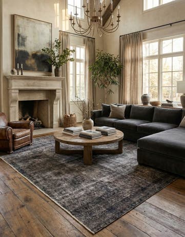9' 4 x 9' 4 Hand Knotted Ultra Vintage Persian Wool Square Rug