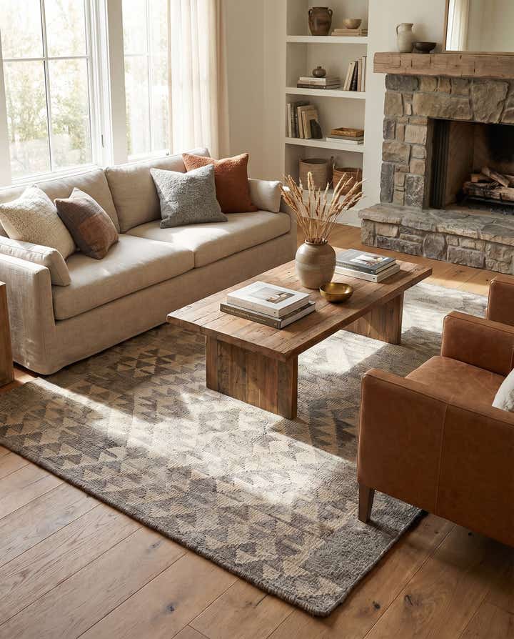 3' 11 x 6' Hand Knotted Kilim Maymana Wool Rug