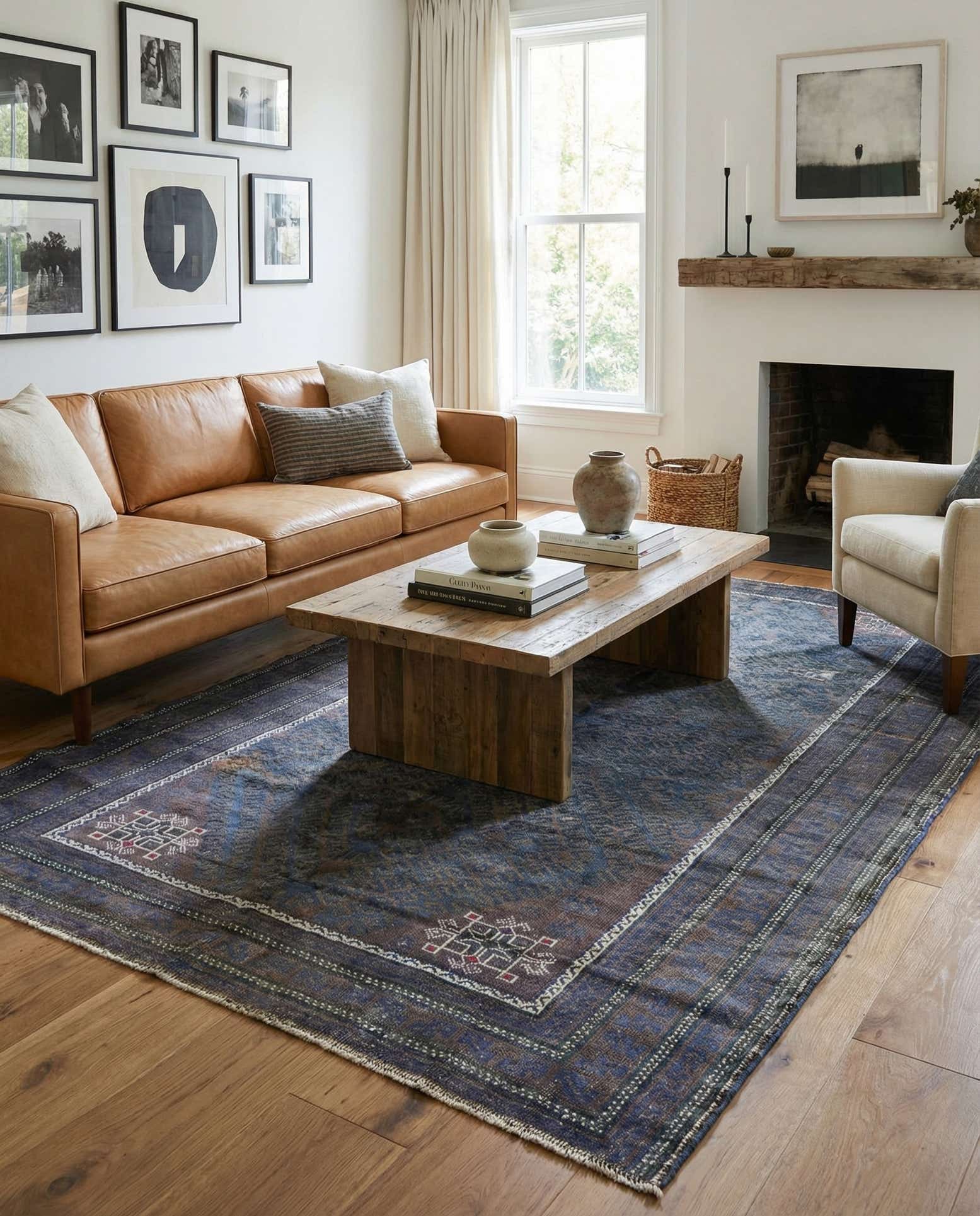 4' 2 x 7' 6 Hand Knotted Ultra Vintage Persian Wool Rug