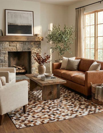 5' 1 x 7' 11 Cowhide Stocks Rug
