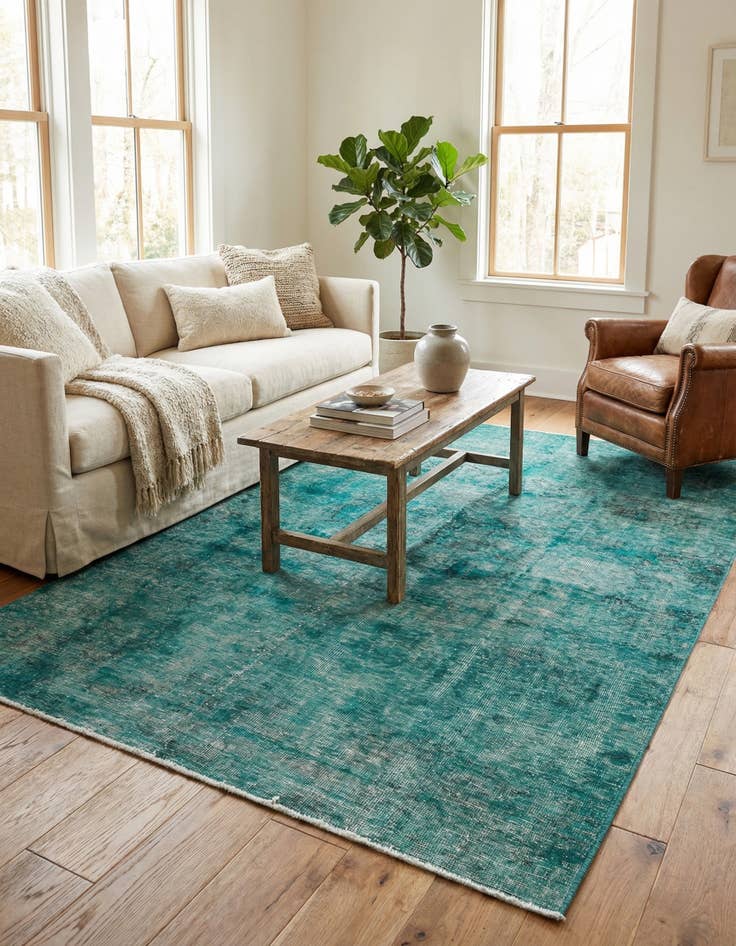 Detail image of 4' 10 x 7' 10  Hand Knotted Ultra Vintage Persian Wool Rug