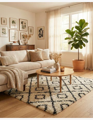 6' x 6' Trellis Shag Square Rug