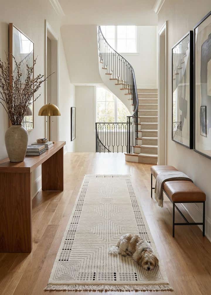 2' 8 x 9' 11 Hand Knotted Darya Wool Runner Rug