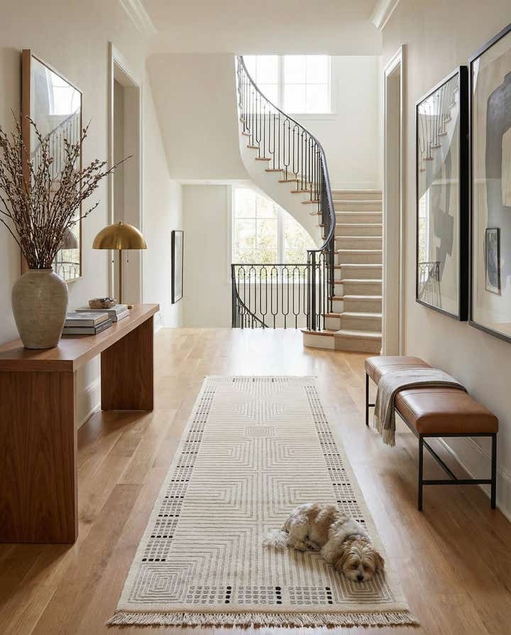 2' 8 x 9' 11 Hand Knotted Darya Wool Runner Rug