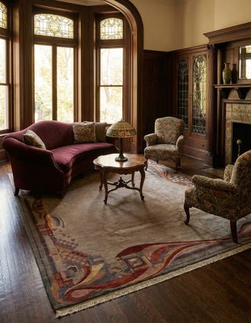 8' 3 x 9' 11 Hand Knotted Tibet Wool Rug