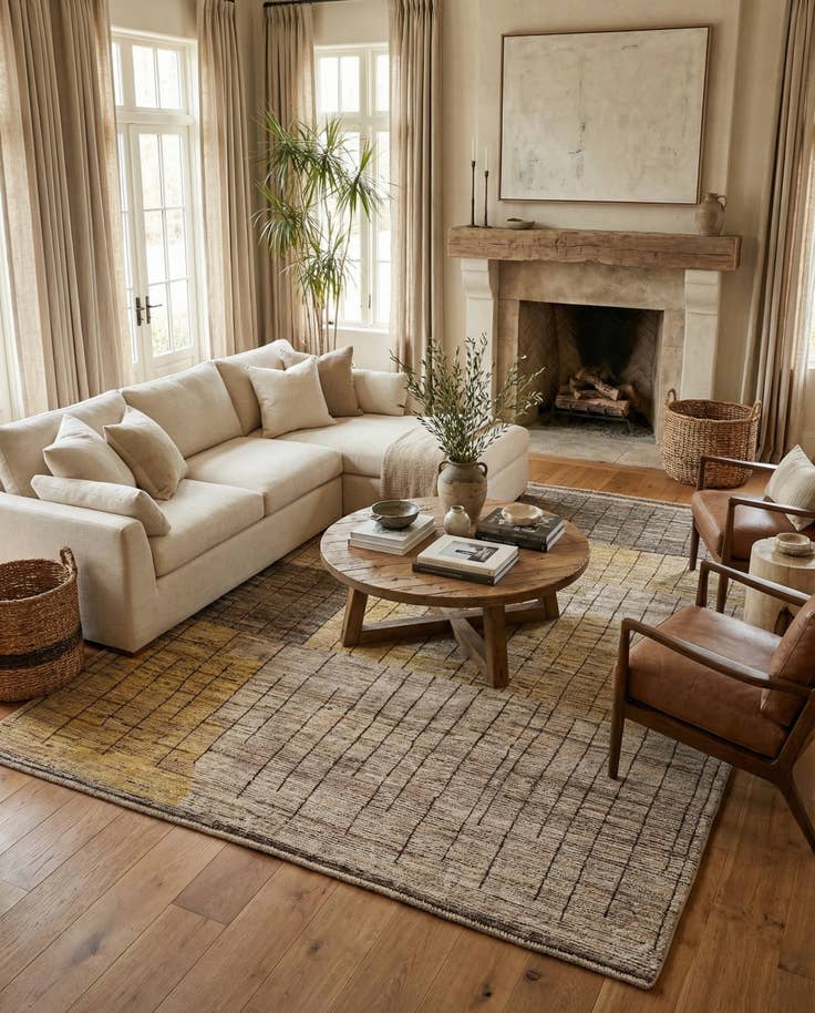 Detail image of 8' 4 x 9' 5 Hand Knotted Moroccan Wool Rug