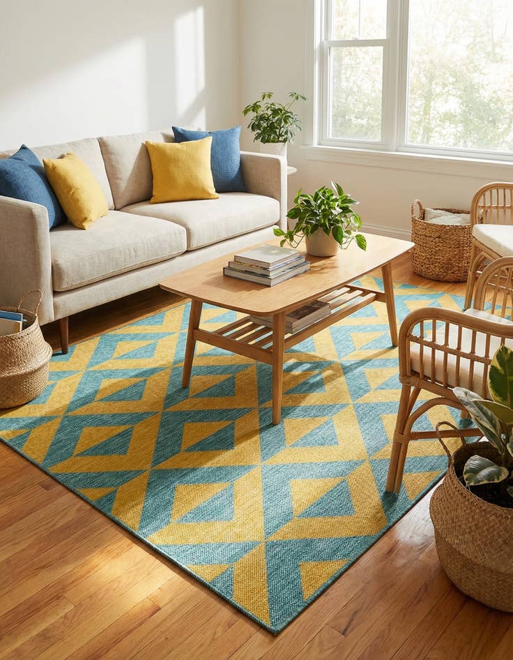 Detail image of 5' 3 x 8'  Washable Jill Zarin Napa Indoor / Outdoor Rug