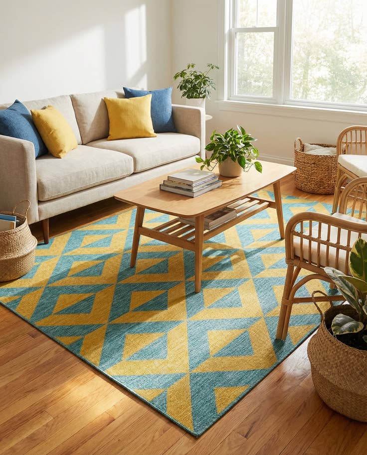 Detail image of 5' 3 x 8' Easy-Clean Jill Zarin Napa Indoor / Outdoor Rug