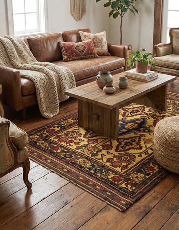 3' 11 x 6' 3 Hand Knotted Sumak Wool Rug