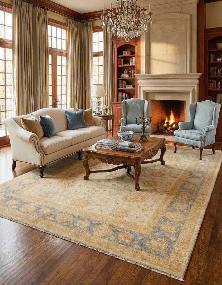 Detail image of 9' 2 x 12' 1 Kaizar Wool Rug