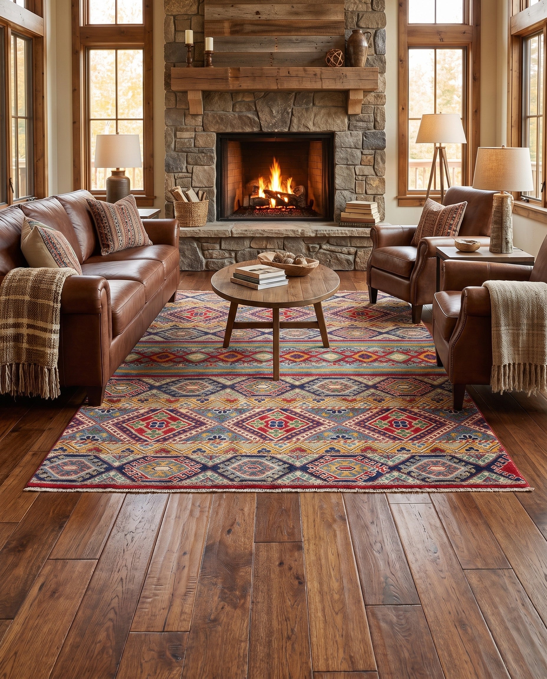 5' x 6' 5 Hand Knotted Kazak Rug