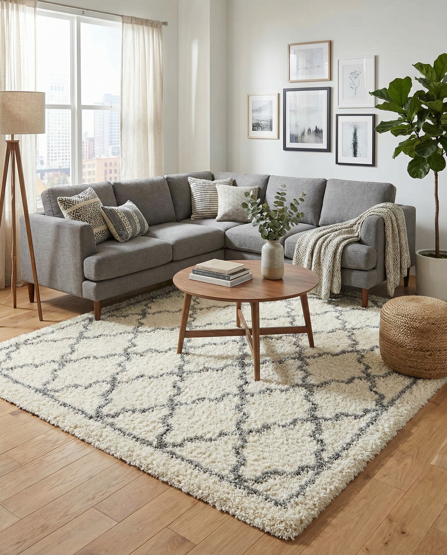  8' x 8' Infinity Shag Square Rug