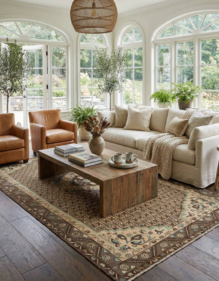 Detail image of 4' 6 x 9' 4 Vintage Wool Rug