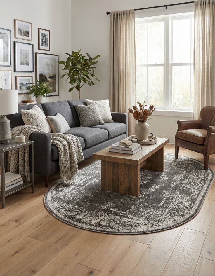 Detail image of  5' 3 x 8' Aarhus Oval Rug