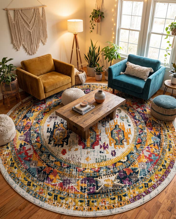 Vue détaillée : 305cm x 305cm Carrington Tapis Rond