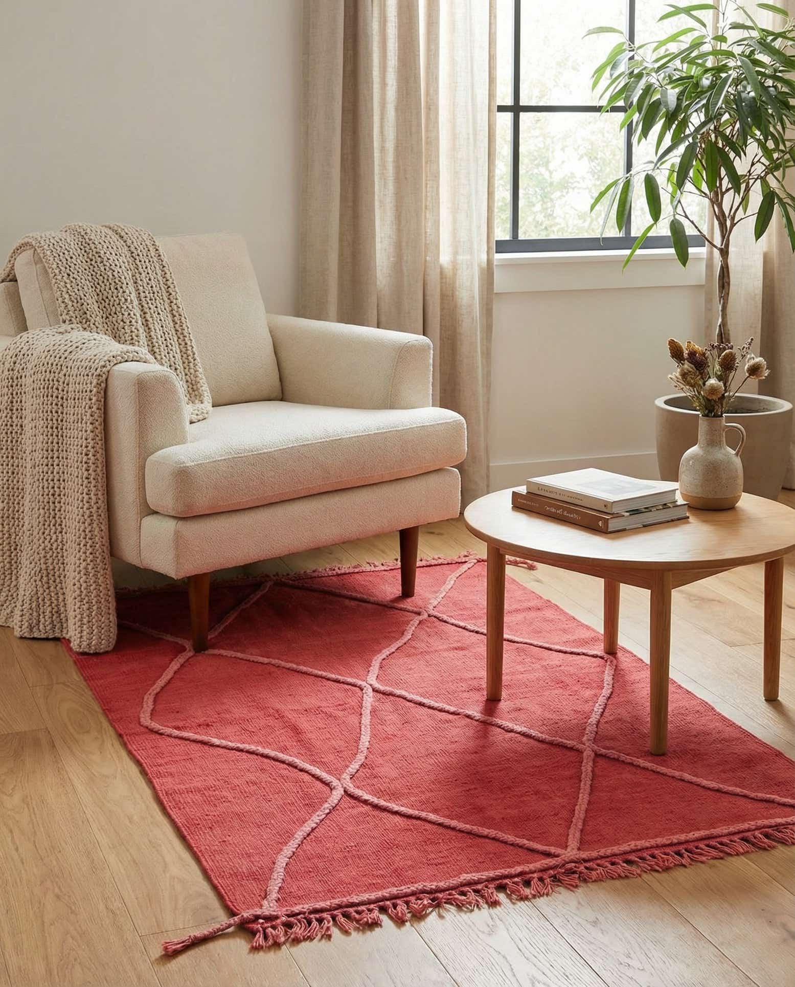 3' 3 x 4' 7 Hand Woven Kilim Modern Wool Rug