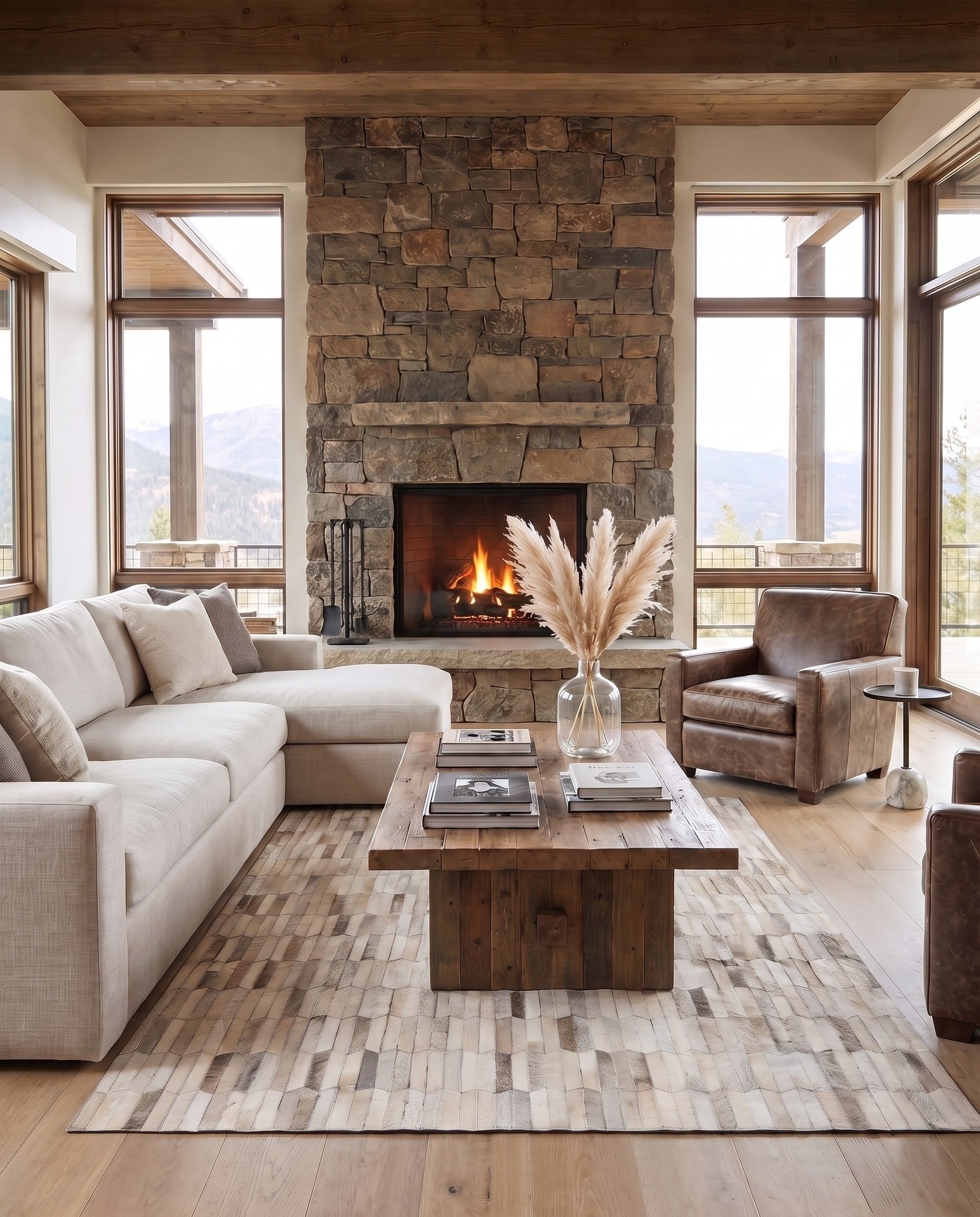 5' 4 x 7' 3 Cowhide Rug