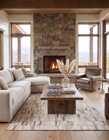 5' 4 x 7' 3 Cowhide Rug