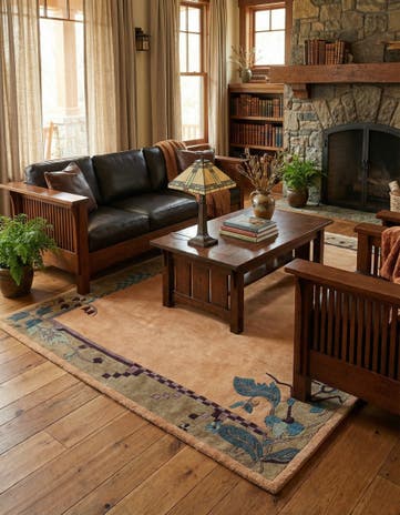 6' 7 x 9' 7 Hand Knotted Nepal Wool Rug