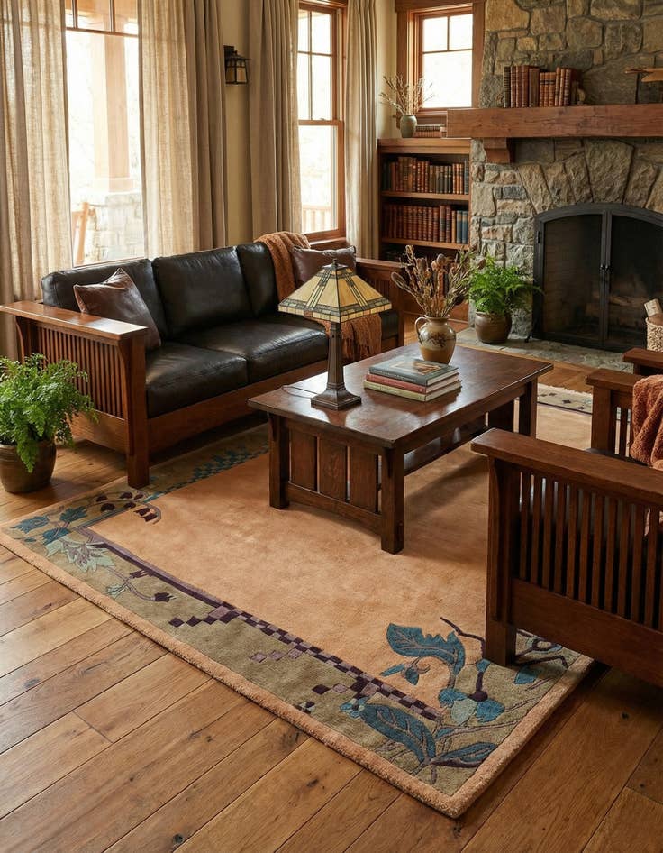 Detail image of  6' 7 x 9' 7  Hand Knotted Nepal Wool Rug