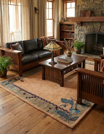 6' 7 x 9' 7 Hand Knotted Nepal Wool Rug