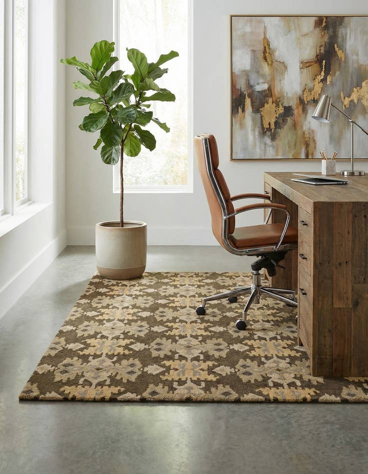 Detail image of 5' 1 x 8' Luna Wool Rug