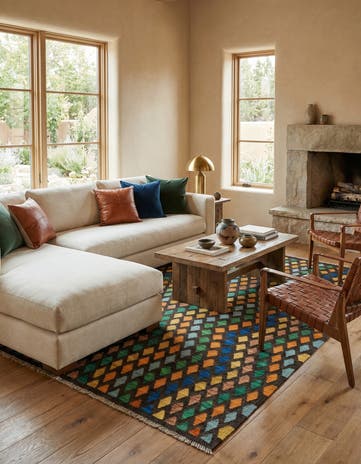 5' 8 x 7' 8 Hand Woven Kilim Modern Wool Rug