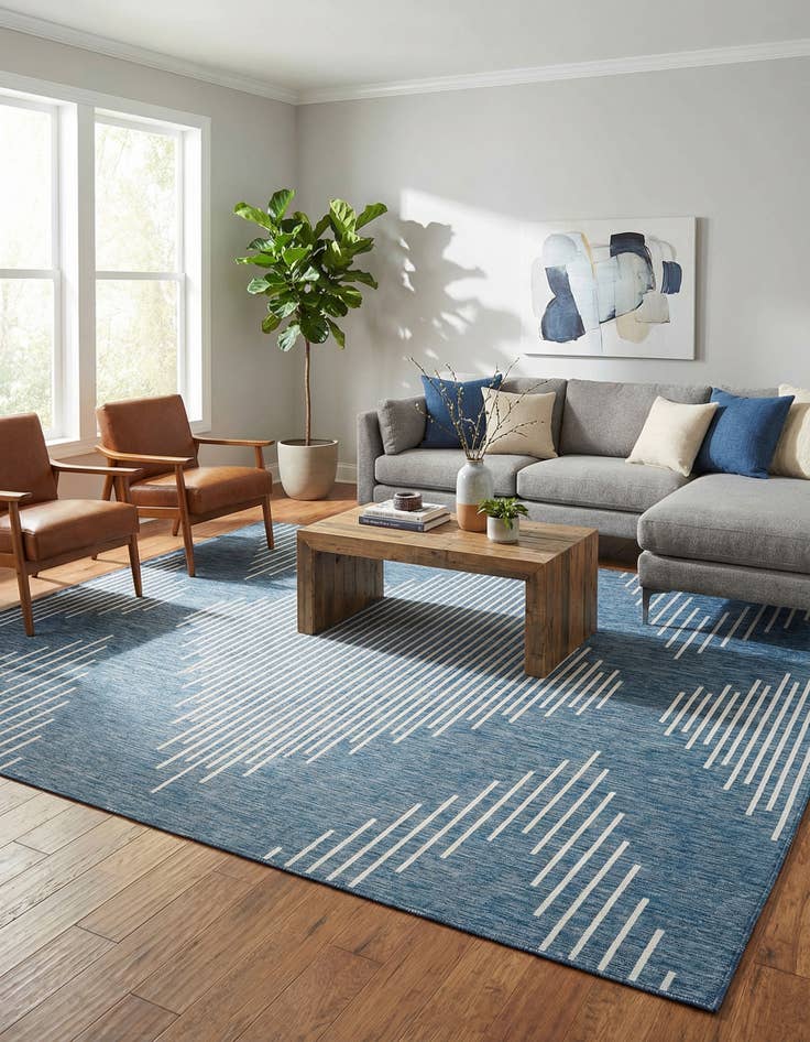 Detail image of  10' x 13'  Washable Modern Indoor / Outdoor Rug