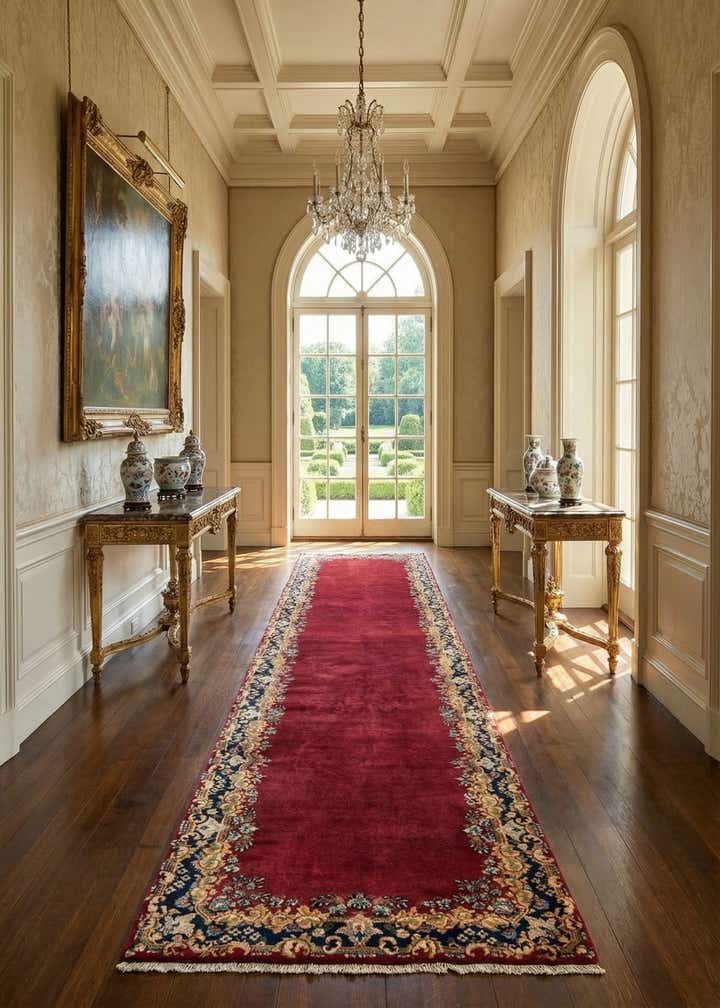 3' x 15' 9 Kerman Wool Runner Rug