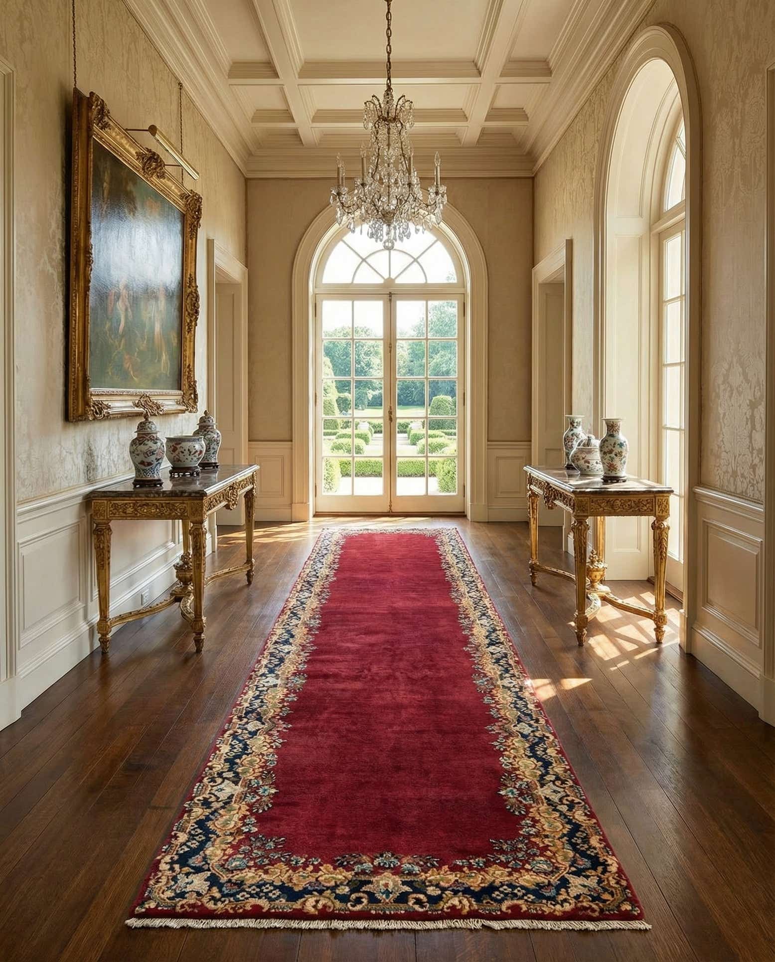 3' x 15' 9 Kerman Wool Runner Rug