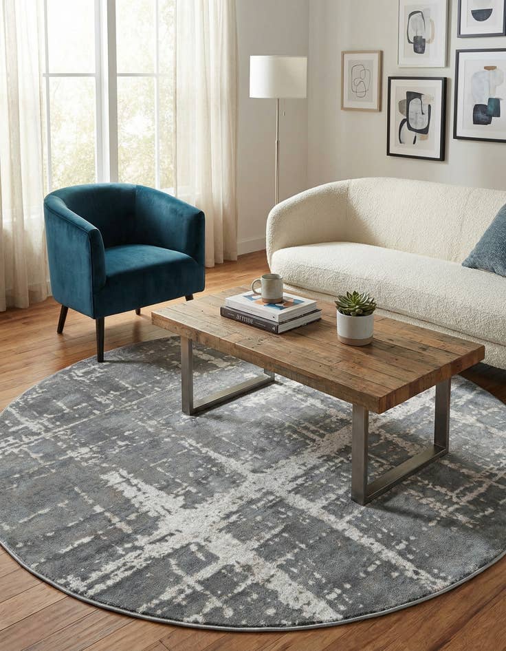 Detail image of Jill Zarin 5' 3 x 5' 3 Uptown Lexington Avenue Round Rug