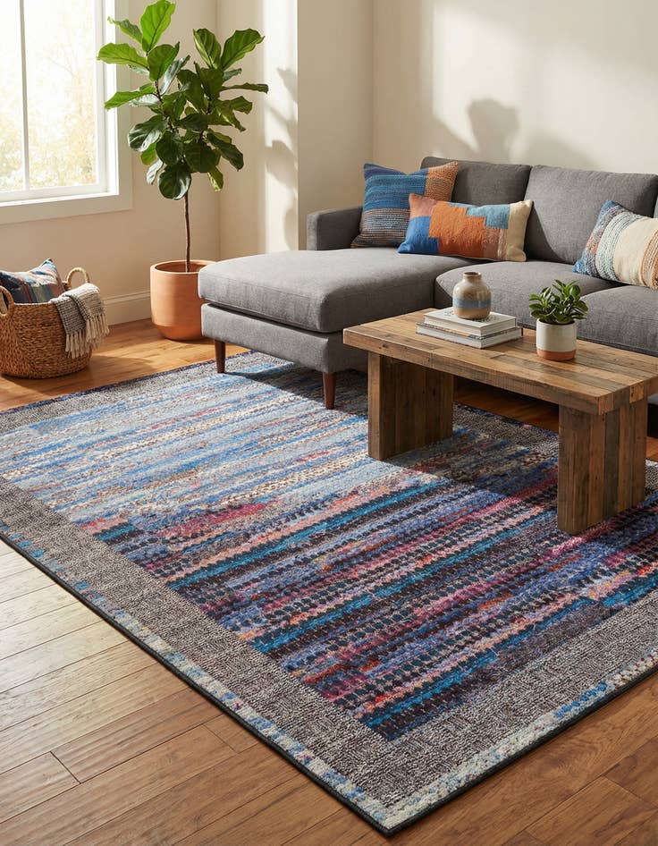 Detail image of 6' x 9' Easy-Clean Modern Indoor / Outdoor Rug