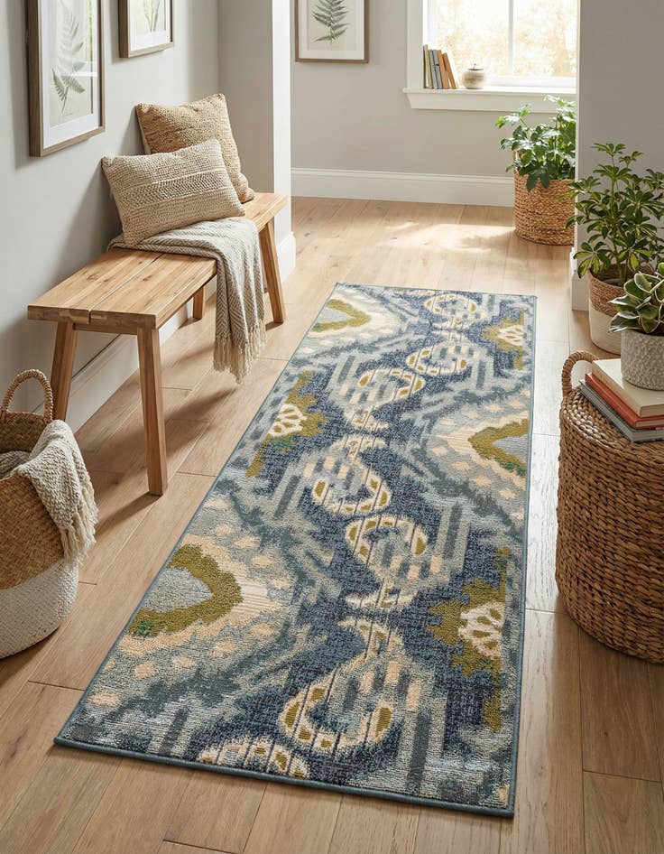 Detail image of 2' x 5'  Washable Modern Indoor / Outdoor Runner Rug