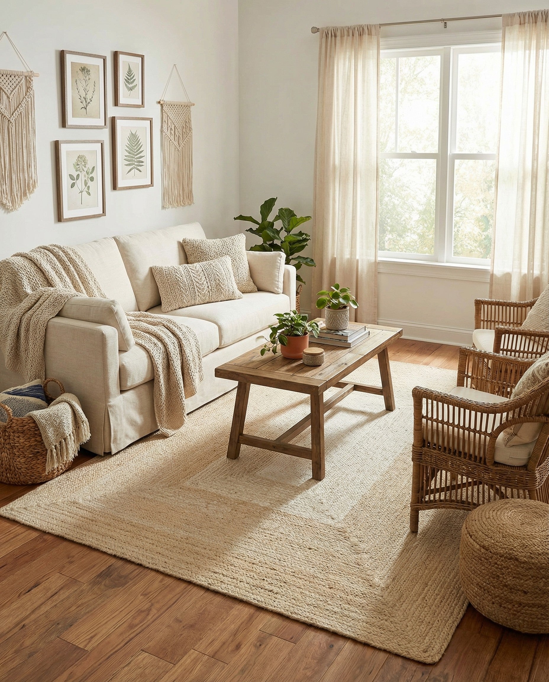  4' 1 x 6' 1  Hand Hand Braided Wool Rug