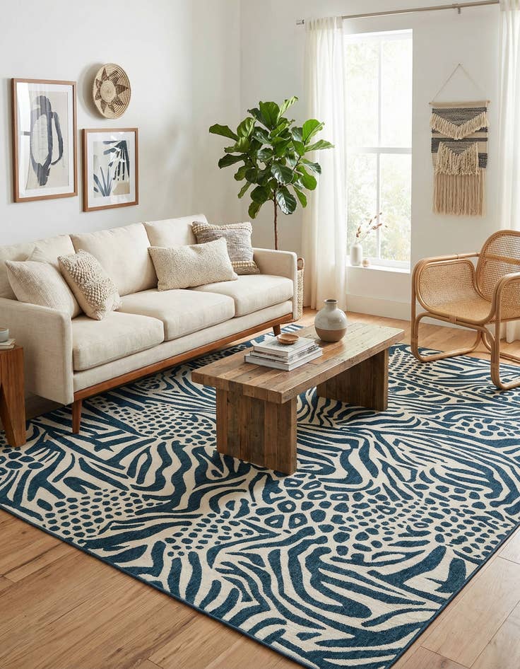 Detail image of 9' x 12' Easy-Clean Safari Indoor / Outdoor Rug