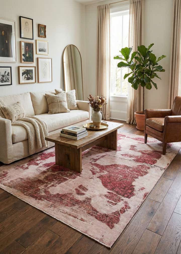 6' 5 x 9' 2 Hand Knotted Ultra Vintage Persian Wool Rug
