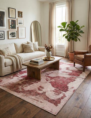 6' 5 x 9' 2 Hand Knotted Ultra Vintage Persian Wool Rug