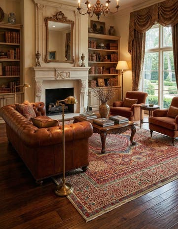 8' 3 x 9' 9 Hand Knotted Mamluk Ziegler Rug