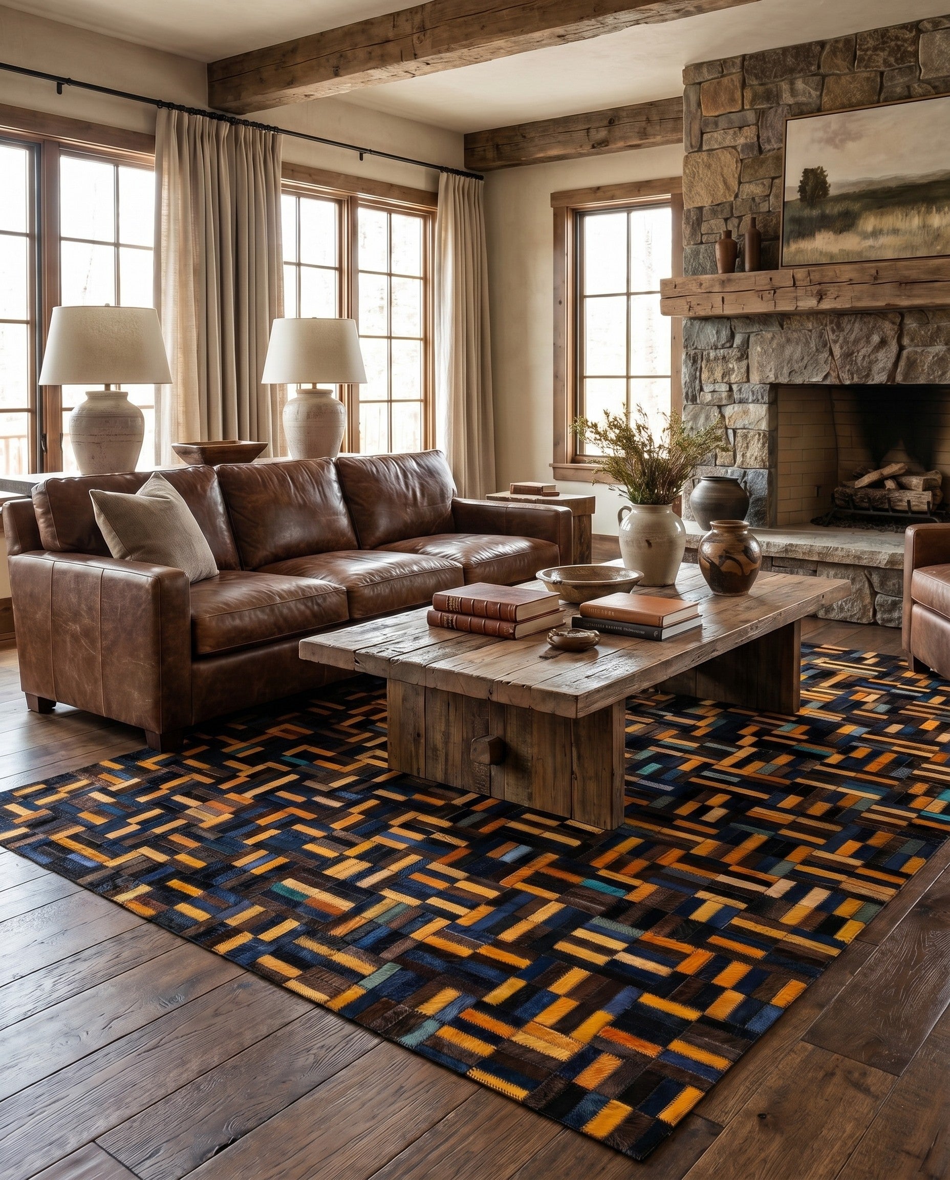 4' 11 x 7' 11 Cowhide - Patchwork Rug