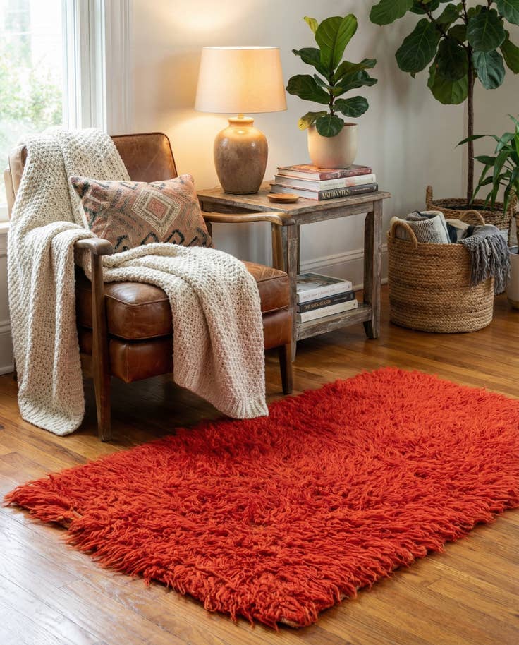 Detail image of 2' 5 x 5' 2 Hand Knotted Moroccan Wool Runner Rug