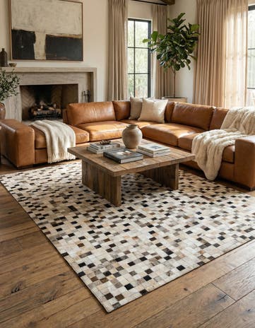 5' 2 x 8' Cowhide Stocks Rug