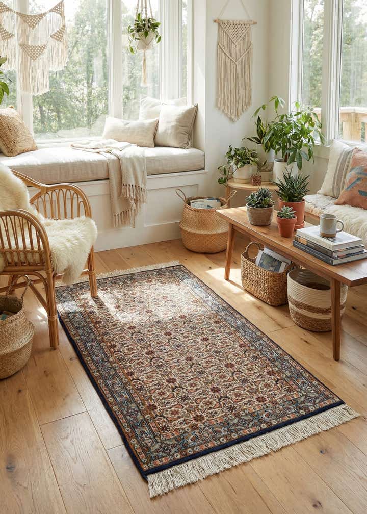 3' x 5' 4 Hand Knotted Mood Wool Rug