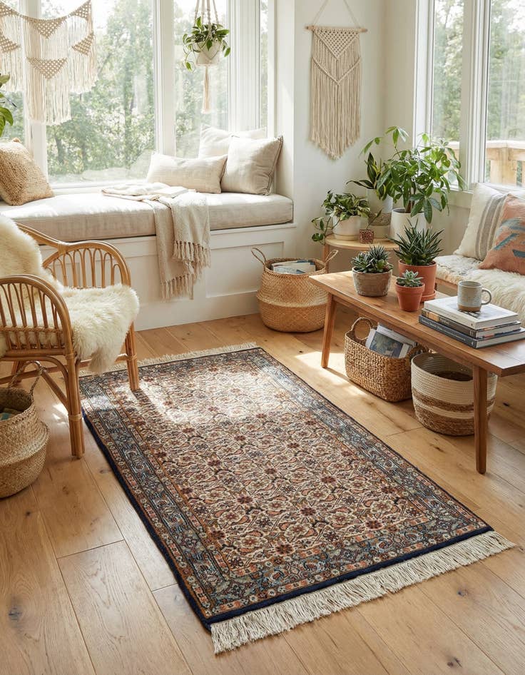 Detail image of 3' x 5' 4  Hand Knotted Mood Wool Rug