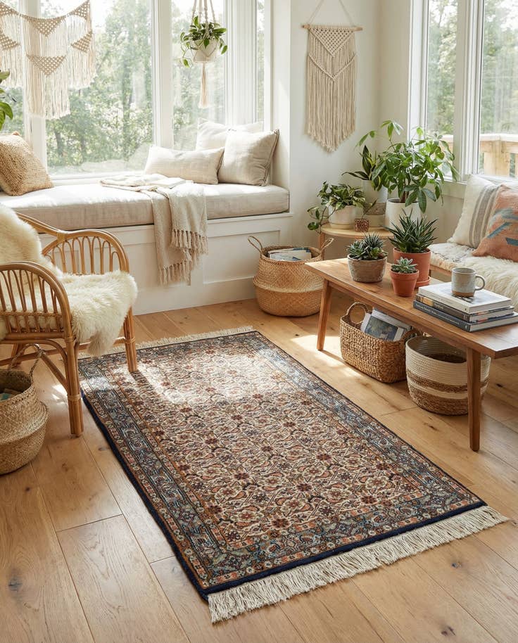 Detail image of 3' x 5' 4 Hand Knotted Mood Wool Rug