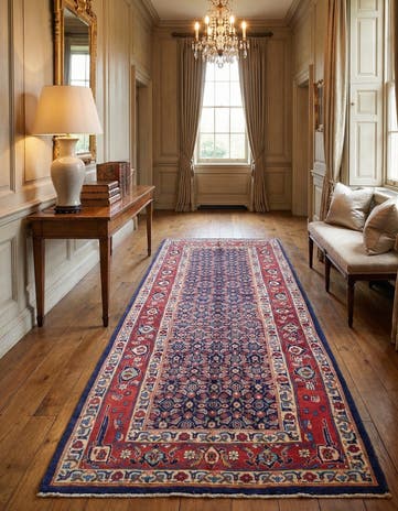 5' 3 x 10' Hand Knotted Farahan Persian Wool Runner Rug