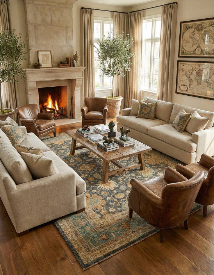 Detail image of 8' 2 x 10'  Hand Knotted Oushak Rug