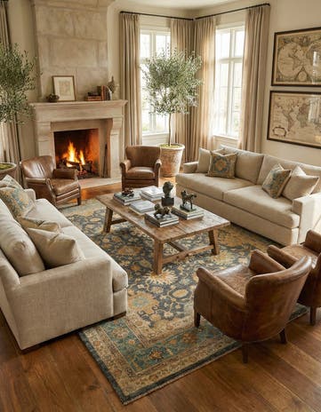8' 2 x 10' Hand Knotted Oushak Rug